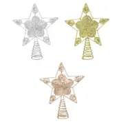 Christmas Tree Topper Glitter Star Ornament for Creative Christmas Tree Decor