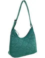 [PIERRE CARDIN] Nylon Geometric Hobo Bag in Green