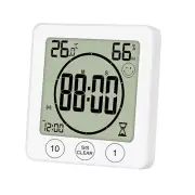 Waterproof Home LCD Digital Display Wall Clock Timer Temperature Humidity