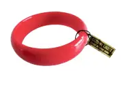 lUCITE PLASTIC VINTAGE RED BANGLE BRACELET COSTUME JEWELRY HONG KONG neocurio
