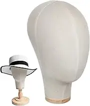 HOMOBABE Wig Making Rack Mannequin Head Model with Base for Displaying Wigs Hats Scarves and Accessories Smooth Surface Safe to Use for Salons and Home Decor
