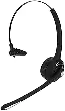 Wireless Monaural Headset – Bluetooth Earpiece with Mic, Single Ear Design, Bluetooth 5.0, Noise Reduction for Clear Calls in Customer Service Use