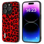 ABEEL For iPhone 15 Pro Protective Phone Case Leopard Pattern PU Leather + TPU + PC Back Cover