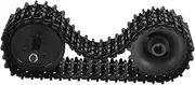 DIY Rc Crawler Robot Tank Tracks Rubber Tank Tracks Set for DIY Model Construction Toys Replacement Wheels Black