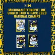 Michigan Offensive Line Signed Card 4-Pack 2023 National Champs
