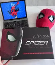 NEW Spider-Man Mask Moving Eyes Cosplay Prop Remote Control Ring Halloween Gift