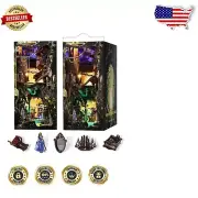 DIY Alice in Wonderland Book Nook Kit with Dust Cover & 3D Puzzle Enjoyment