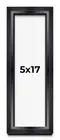 5x17 In Shadow Box Frame Black | 1.25 inches Deep Real Wood Contemporary Shadowb