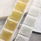 3D Micro Beads Gold Silver Beads Metal Pearls Glitter Art Decor DIY