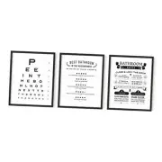 Funny Wall Decor - Set of 3 Wall Art Prints, 8x10 Unframed Funny Bathroom Set