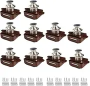 MTSmart RV Cabinet Locks, ABS Push Button Cabinet Latch for RV Motorhome Camper Truck Caravan Van Yacht Boat Marine, Camper Cupboard Knob RV Cabinet Latches (10PC Nickel)