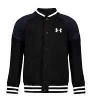 NWT BOYS KIDS SIZE 5 ~ UNDER ARMOUR BLACK & WHITE BOMBER JACKET ~ MSRP $50.00