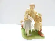 Karen Hahn Foundations Statue Figurine Military Father Boy & Girl Collectible