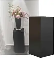 Square Pedestal Stands,Square Dessert Table,Wedding Display Stand Column Decoration,Display Pedestal Column for Wedding Props Collection Model Show Clothing Store Museum(Black,35x35x60cm)
