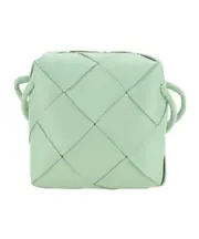 Mini Cassette leather camera bag One size Fresh mint green