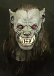 Mange Wolf Scraggly haired Infected Werewolf Halloween Mask