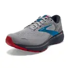 Brooks Men's Ghost 14 Neutral Running Shoes Grey/Blue/Red - 12 Medium