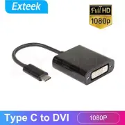 USB C to DVI Cable Adapter Thunderbolt 3 Type C USB 3.1 to DVI-D Single Link Mac