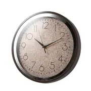 Decorative Round Shape Gold Glitter Design Analog Deco Wall Clock 35 cm