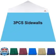 JANCANOPY SunWall for 10x10 Slant Leg Pop Up Canopy,3 Pack Sidewalls Only,(Sk