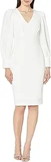[Calvin Klein] Women's Vneck Sheath Work Dress