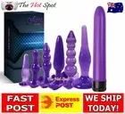 NEW 7 Piece Butt Plug* Set Soft Flexible Vibrator Anal Bead Chain Sex Toy* Bead*