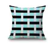 Black & White & Blue Cotton & Linen Pillow Cover Pillow Case Cushion Cover 97369