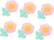 6pcs Motorcycle Floral Decor Flexible Tulip Flower Stickers for Motorcycle Electric Bike Charming Decorative Ornament to Enhance Your Vehicle Aesthetic