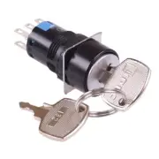 AS6M-21KT2PBC 2 Position 16mm Momentary Key Switch DPDT IDEC