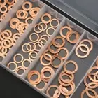 110Pcs Copper Washer Flat Fixing Sealing Fasteners Assortment Kit For Automo