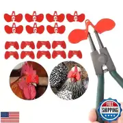 Pinless Peepers for Chickens Blinders with Pliers Set, Pheasant Blinders Chic