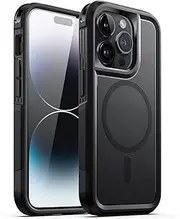 JETech Case for iPhone 14 Pro 6.1-Inch Compatible with MagSafe, Heavy Duty Dual-Layer Rugged Protection, Shockproof Protective Tough Phone Magnetic Cover (Black)