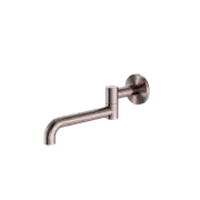 Nero Mecca Wall Mounted Swivel Basin/Bath Spout 225mm Brushed Bronze NR221903GBZ