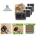 Meal Prep Containers [150 Pack] 2 Compartment with Lids, Food Storage Contain...