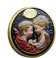 Constellation Coin - Gemini Virgo Coin | Constellation Souvenir Coin Collectible Commemorative Coin, Horoscope Commemorative Coin, Celestial Souvenir Coin For Constellation Lovers