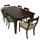 Solid Mahogany Wood Rectangular Dining Set Table 2m & 6 Chairs Antique Style