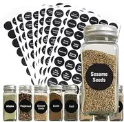 VANANA 400 Chalkboard Spice Label Preprinted Black Chalk Sticker Water Resistant Stickers340 Spice Names+60 Blank Labels Pantry Storage Organization for Jars Bottles Canisters Food Storage Containers