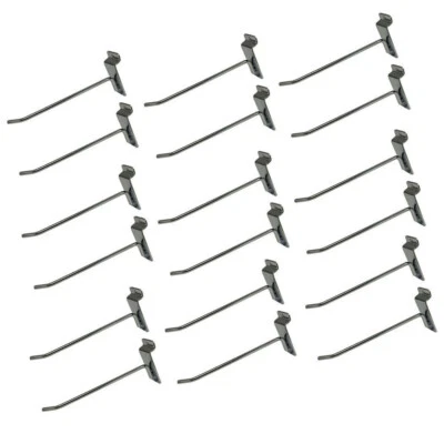 6" Slatwall Hooks,Chrome,Hanger Display,Display Panel Hooks Wire Metal 24 Pc Set
