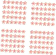 HOODANCOS 4sets Floral Design Push Pins Cherry Blossom Resin Tacks Bulletin Board Accessories Elegant Office Decor 30pcs*4