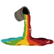 Creative Rug Rainbow Paint Bucket Wall Art Rug Floor Mat Kids Bedroom Carpet