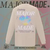 在飛比找momo購物網優惠-【MAJOR MADE】愛心地球薄長TEE