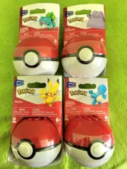 Mega Construx Pokémon Pokeball Evergreen Series Squirtle Ditto Pikachu Bulbasaur