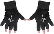 [Ghost] Gloves Band Logo Cross dance macabre Official Fingerless Black One Size