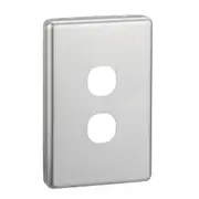 Clipsal Classic C2000 Series Plate Cover 2 Gang Brushed Aluminium - C2032C-BA