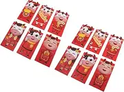 Generic 36pcs Year of The Ox Red Envelope Gold Envelopes Ox Year Red Packet Coloured Envelopes Year Luckinghanging Red Envelope Ox Year Money Envelopes New Year Money Packet Paper