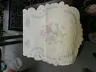 White Embroidery Floral Lace Dining Party Table Cloth Doily 43 x16 Tulip lilac