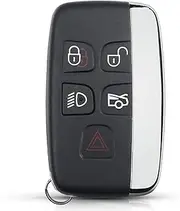 FLJKCT 5 Buttons Smart Remote Car Key Shell Case,for Land Rover Range Rover Sport LR4,for-Jaguar XJ XJL XF