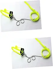 SUPVOX 2pcs Adjustable Reptile Lizard Harness 1.2m Leash Fluorescent Nylon 0.7cm Harness 80cm Length Easy to Use