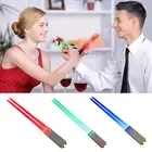 Glow the Dark Chopsticks Light-up Utensils Glowing Led Lightsaber for Parties
