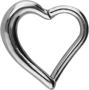 [PIERCINGLINE] Surgical Steel Clicker Ear Piercing | Heart | Piercing Ear Helix Daith | Choice of Colours
